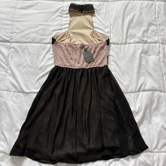 NWT Michael Costello X Revolve Mini Dress Womens XS Black Pink Fairy Whimsigoth - Picture 8 of 10